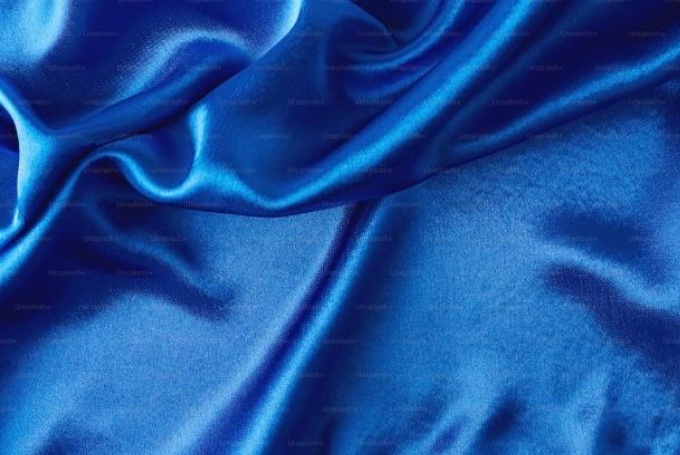 A sheet of blue silk